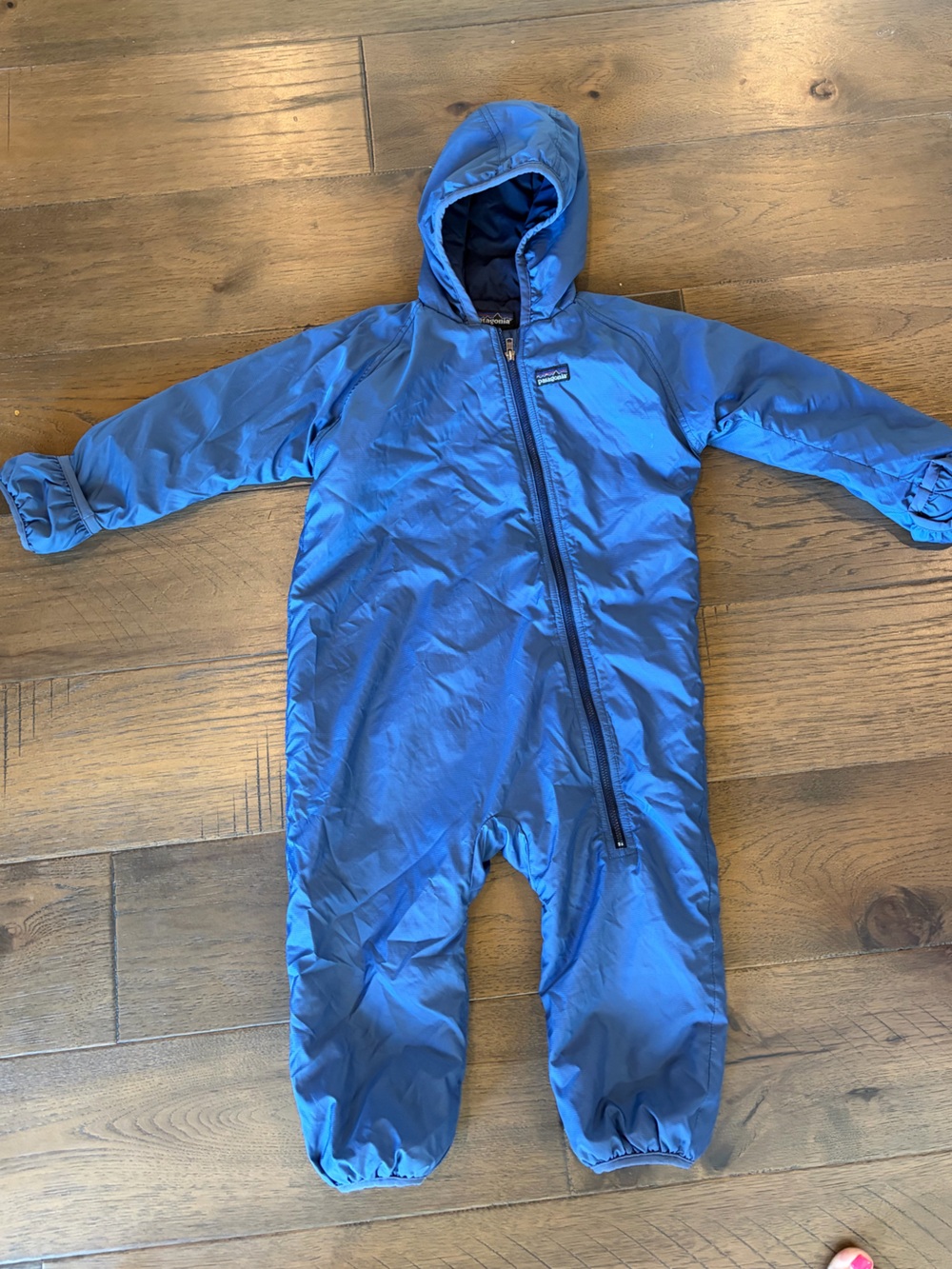 Patagonia Baby Blue Insulated Hooded Bunting Snowsuit 3T Winter One Piece